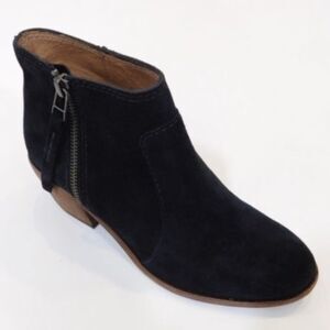 Madewell Janice Chelsea Black Ankle Suede Leather Ankle Boot Bootie 6
